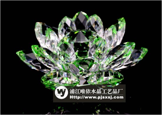 水晶莲花 水晶莲花灯 水晶佛具用品